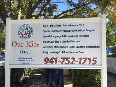 Our Kids West daycare facility in Bradenton, Florida.